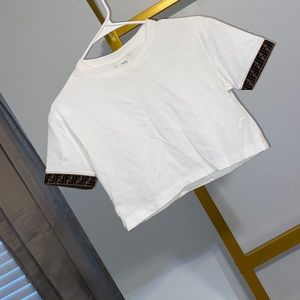 Kids Fendi Logo white tee